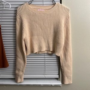 cropped long sleeve sweater
